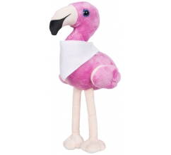Flamo pluche flamingo met bedrukbare bandana bedrukken
