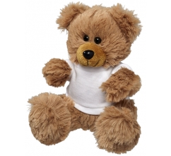 Knuffel zittende beer met t-shirt bedrukken