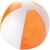 Kleine strandbal 'Bondi' (25 cm) Transparant oranje/ Wit
