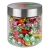 Glazen pot met RVS deksel 0,9 liter Metallic sweets