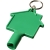 Maximilian huisvormige meterbox-sleutel met sleutelhanger groen