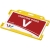 Vega kunststof badgehouder geel