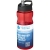 H2O Eco sportfles met tuitdeksel (650 ml) rood/zwart