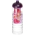 H2O Treble drinkfles en infuser (750 ml) Transparant/ Paars