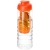 H2O Treble drinkfles en infuser (750 ml) transparant/ oranje