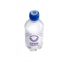 Bedrukking op dop 330 ml bronwater bedrukken