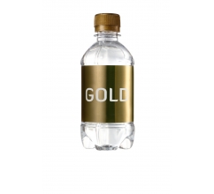 Metallic etiket 330 ml bronwater bedrukken