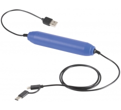 Path 2000 mAh powerbank met 3 in 1 kabel bedrukken