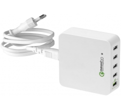 Quick Charge™ 2.0 USB oplader met AC netstroom adapter bedrukken