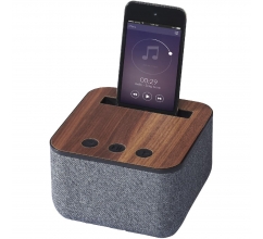 Shae Bluetooth® speaker van stof en hout bedrukken