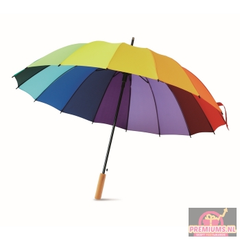Afbeelding van relatiegeschenk:27 inch regenboogparaplu