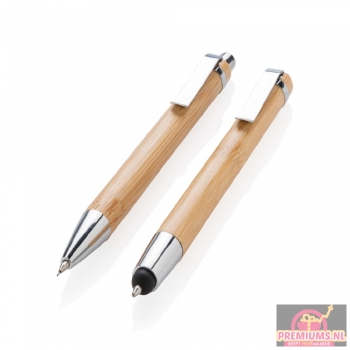 Afbeelding van relatiegeschenk:Bamboe pennenset