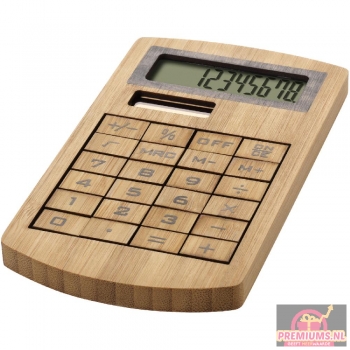 Afbeelding van relatiegeschenk:Eugene bamboe rekenmachine