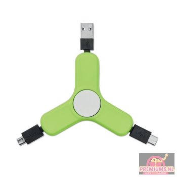 Afbeelding van relatiegeschenk:Handspinner met USB