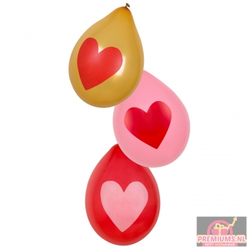 Afbeelding van relatiegeschenk:Set 6 Ballonnen Love (25 cm)