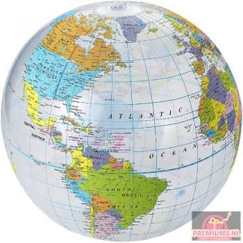 Afbeelding van relatiegeschenk:Globe wereldbol strandbal